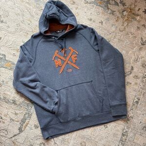 The North Face Men's Blue and Orange Hoodie